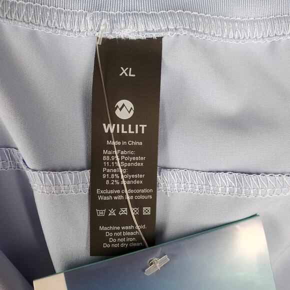 NEW Willit Ulta Soft Wide Leg Capri XL Baby Blue Pull On Lightweight Stretch UPF - Picture 14 of 16